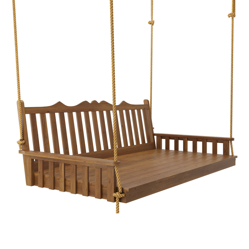 Keystone Amish Co. 6 Foot York Red Cedar Swing Bed, Mushroom Stain