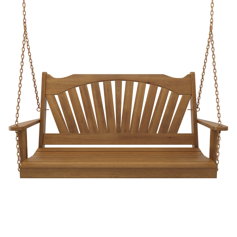 Keystone Amish Co. 6 Foot Sunburst Red Cedar Porch Swing Without Cupholders