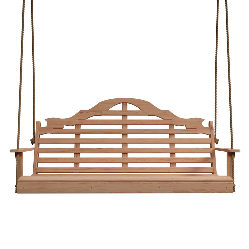 Keystone Amish Co. 6 Foot Milan Red Cedar Porch Swing with Cupholders