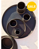 SALE Casa Cubista Matte Black Creamer and Spoon