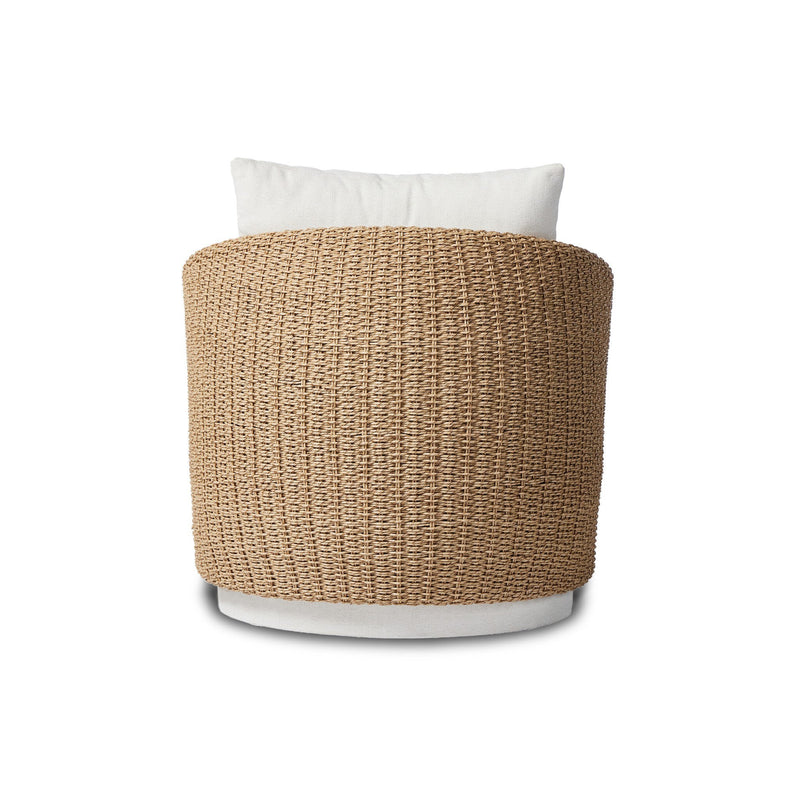 Maven Alessi Linen Outdoor Swivel Chair | ready to ship!
