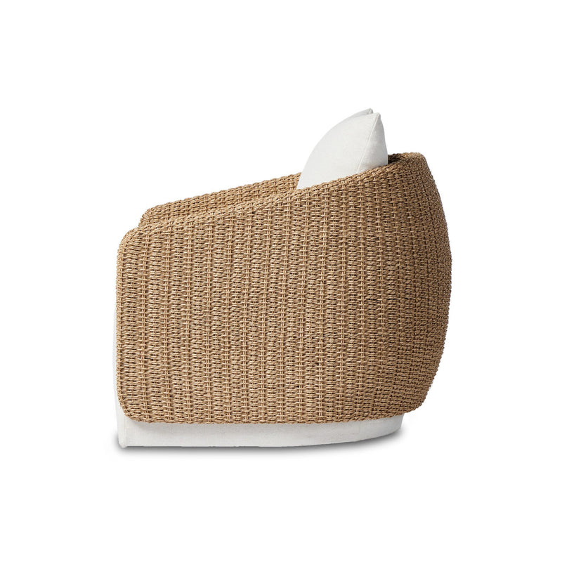 Maven Alessi Linen Outdoor Swivel Chair | ready to ship!