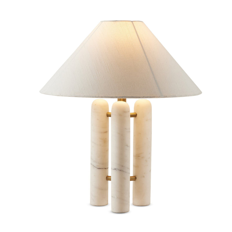 Medici Charcoal and White Marble Table Lamp | shipping 6/9/2025
