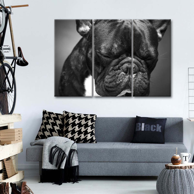 Melancholic French Bulldog Wall Art