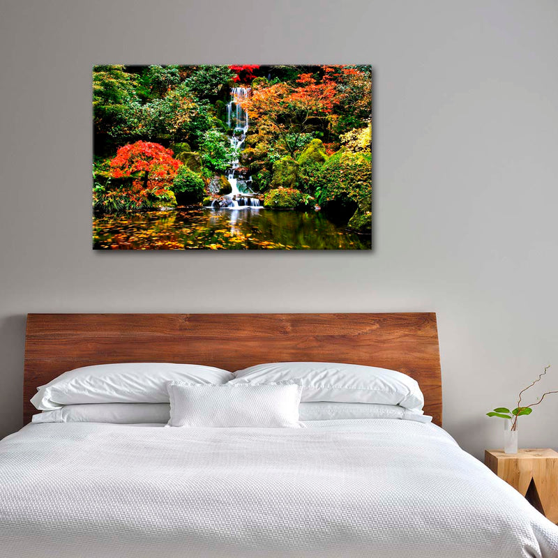 Mesmerizing Japanese Waterfall Wall Art