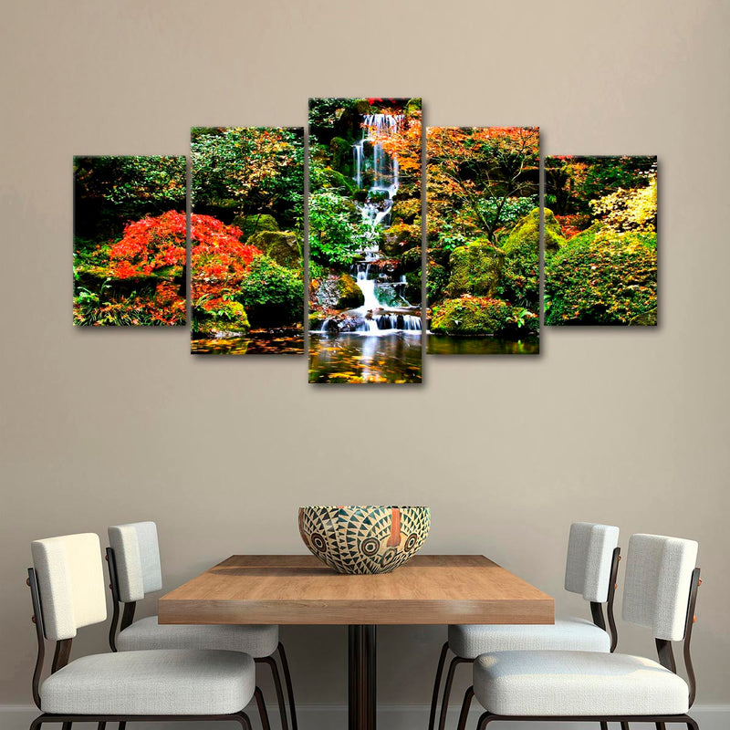 Mesmerizing Japanese Waterfall Wall Art