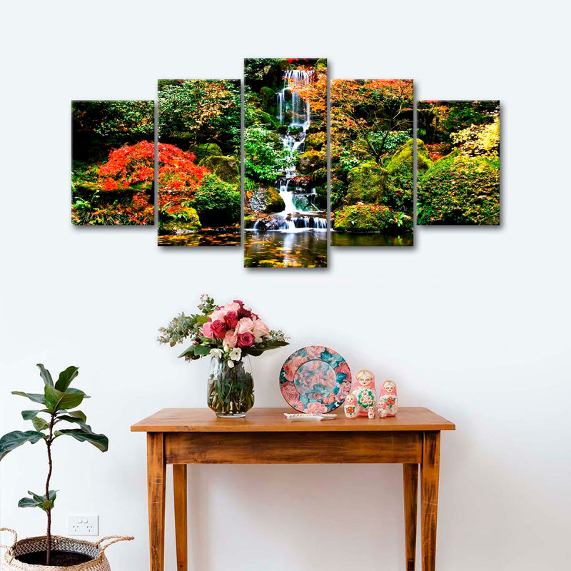 Mesmerizing Japanese Waterfall Wall Art