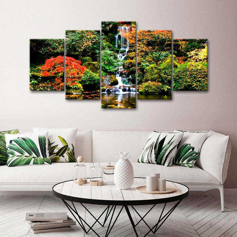 Mesmerizing Japanese Waterfall Wall Art