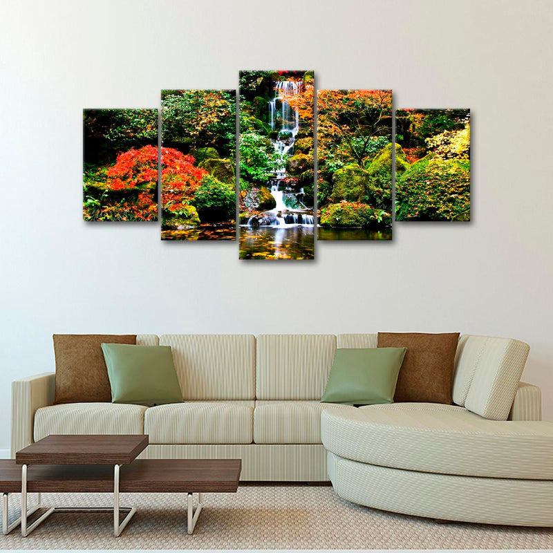 Mesmerizing Japanese Waterfall Wall Art