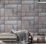 Modern Urban Wallpaper Decor. Metal Steel 3D Wall Mural. #6740