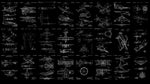 Aviation Wallpaper Mural. Featuring Military Jet and Airplane Patent Designs. #6732