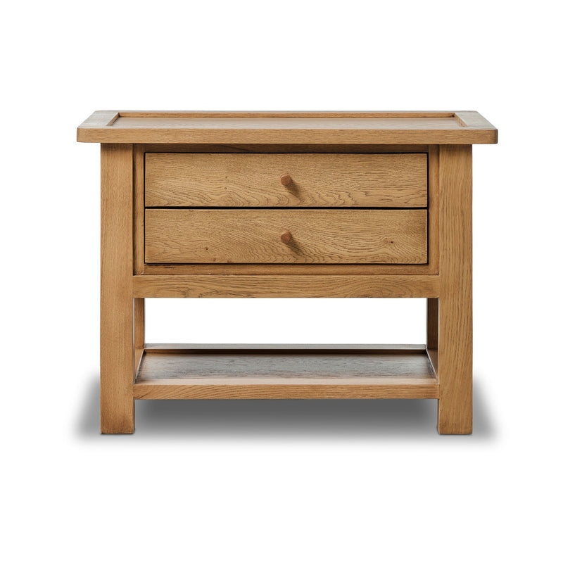 Millbrook Natural Light Oak Veneer Nightstand | ready to ship!