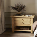 Millbrook Natural Light Oak Veneer Nightstand | ready to ship!