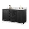 Millie Satin Drifted Black Veneer Double Vanity | ready to ship!