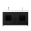 Millie Satin Drifted Black Veneer Double Vanity | ready to ship!
