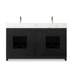 Millie Satin Drifted Black Veneer Double Vanity | ready to ship!