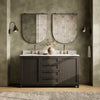 Millie Satin Drifted Black Veneer Double Vanity | ready to ship!
