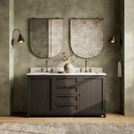 Millie Satin Drifted Black Veneer Double Vanity | ready to ship!