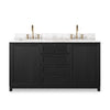 Millie Satin Drifted Black Veneer Double Vanity | ready to ship!