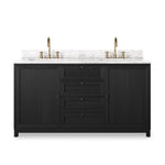 Millie Satin Drifted Black Veneer Double Vanity | ready to ship!