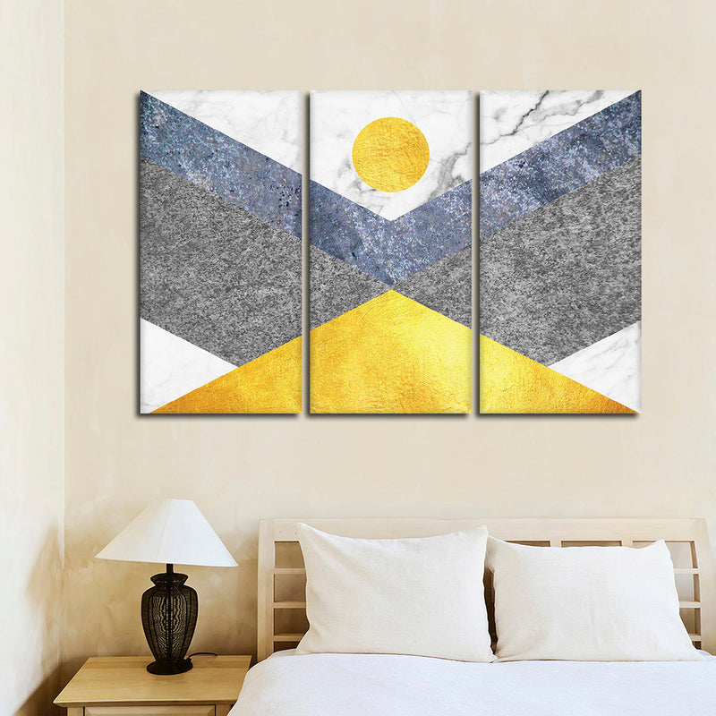 Marble Textured Geometric Wall Art
