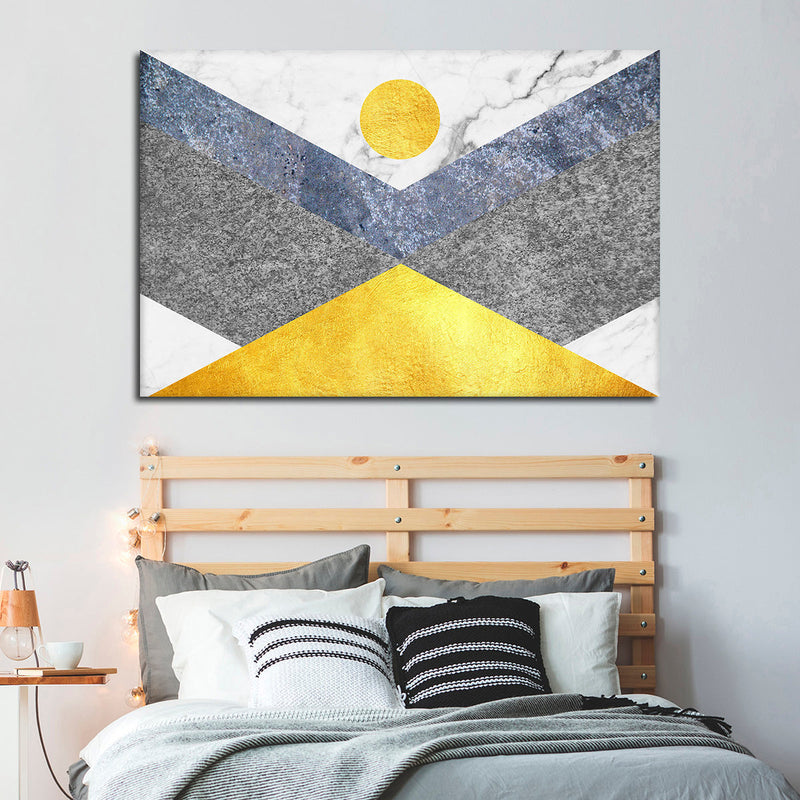 Marble Textured Geometric Wall Art