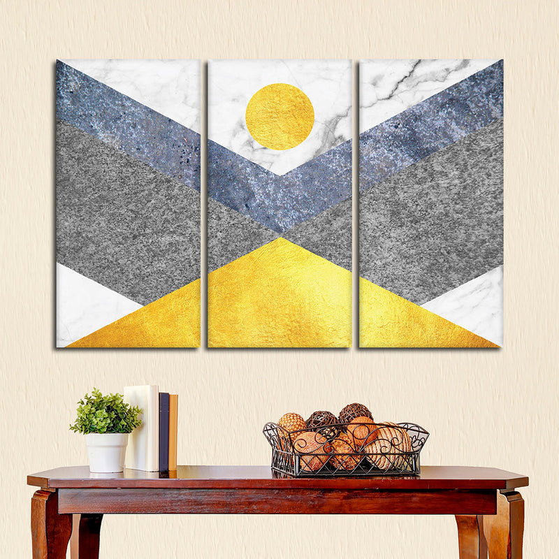 Marble Textured Geometric Wall Art
