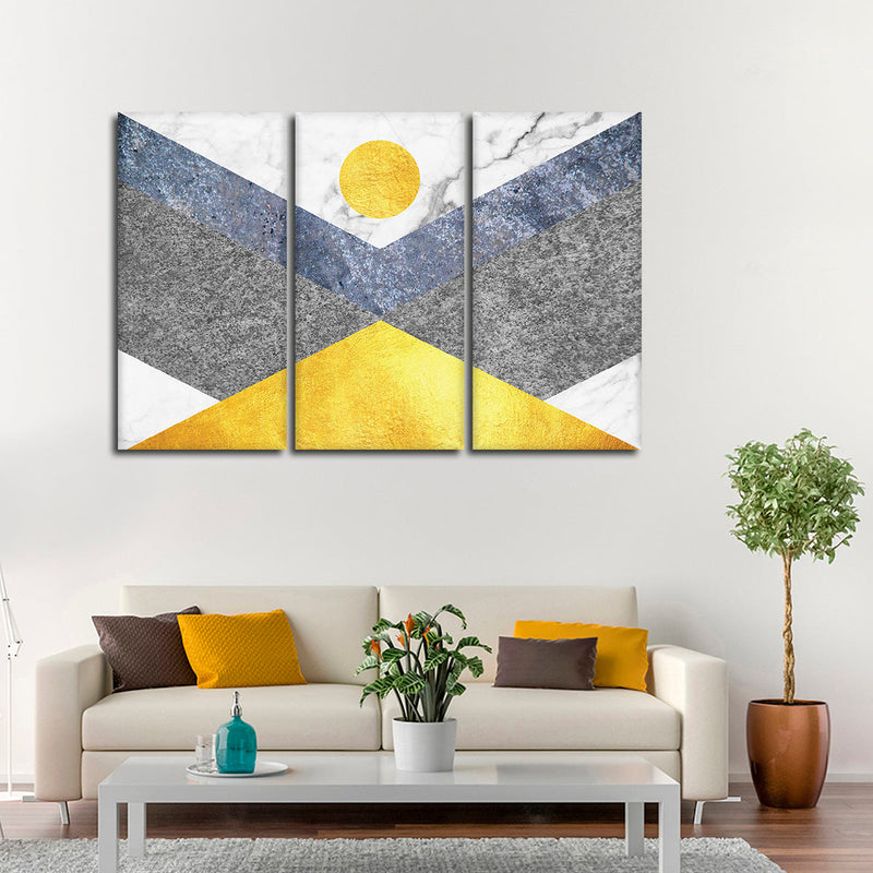 Marble Textured Geometric Wall Art