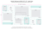 Mondrian 85" Double Panel Wallscape (Choose Your Color or Clear)