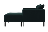 The Essential Loveseat Sectional in Recycled Velvet
