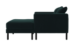 The Essential Loveseat Sectional in Recycled Velvet