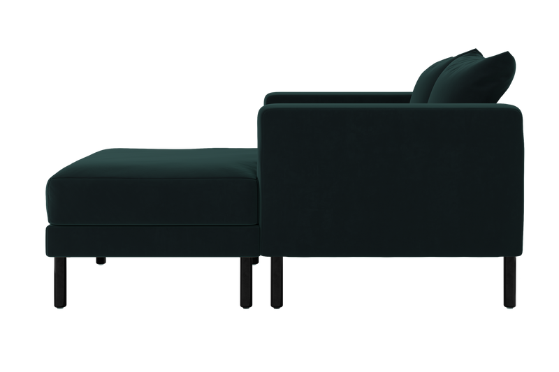 The Essential Loveseat Sectional in Recycled Velvet