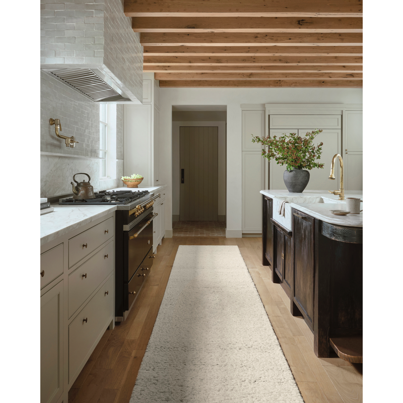 Mulholland Amber Lewis x Loloi Silver / Natural Hand-Knotted Rug