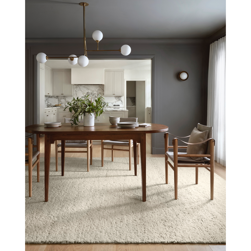 Mulholland Amber Lewis x Loloi Silver / Natural Hand-Knotted Rug