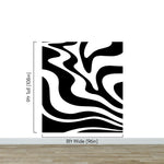 Black Swirly Line Wallpaper. Contemporary Art Decor. Modern Aesthetic. #6679
