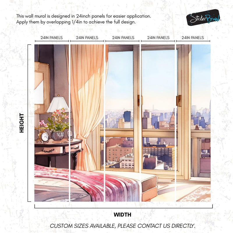 New York City Penthouse View Wallpaper Mural. #6660