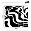 Black Swirly Line Wallpaper. Contemporary Art Decor. Modern Aesthetic. #6679
