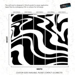 Black Swirly Line Wallpaper. Contemporary Art Decor. Modern Aesthetic. #6679