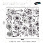Black and White Flower Wallpaper Mural. #6676