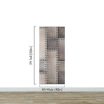 Rustic Metal Steel 3D Wallpaper Mural. #6752