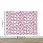Pink Mermaid Wall Mural. Magical Cute Mermaid and Seahorse in Ocean Peel and Stick Wallpaper. #6371