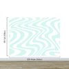 Mint Color Swirly Lines Abstract Wallpaper Mural. #6689