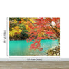 Colorful Teal Water Lake View Landscape Wallpaper Mural. #6745