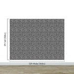 Abstract Maze Black and White Wallpaper Mural. #6739