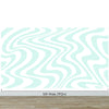 Mint Color Swirly Lines Abstract Wallpaper Mural. #6689