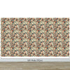 Botanical Flower Garden With Pastel Color Red, Green, Beige Background Wall Mural. #6771