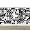 Black and White Geometric Shapes Wallpaper Mural Wall Art. #6710