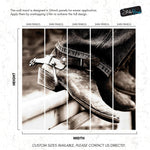 Vintage Western Theme Wallpaper. Rustic Cowboy Sepia Wall Mural. #6748