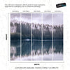 Pine Trees Forest Lake View Wall Mural Wallpaper. #6754