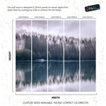 Pine Trees Forest Lake View Wall Mural Wallpaper. #6754